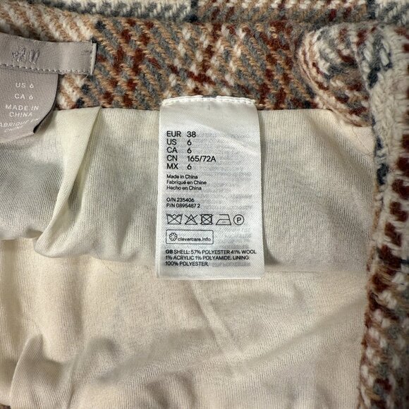 H&M Neutral Plaid Mini Skirt - Picture 6 of 6